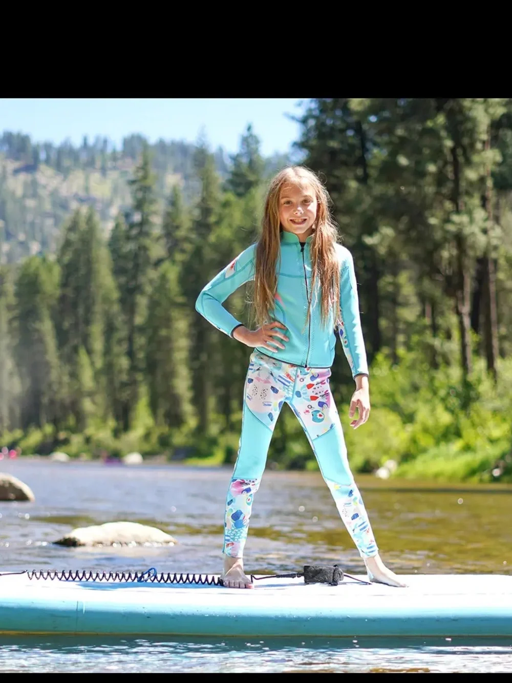 Goldfin Kids 2mm Neoprene Shorty Wetsuit Light Blue Pink Size 6 Swim Surf